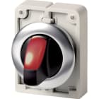 EATON INDUSTRIES - Selettore luminoso RMQ-Titan con maniglia ad impulso 3 posizioni rosso Anello anteriore in acciaio inossidabile M30I-FWLK3-R SEL LUM D30 A FILO ROSSO 3