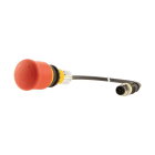 EATON INDUSTRIES - Pulsante d'emergenza/off a fungo 38 mm con funzione di sblocco mediante rotazione, 2 NC, cavo nero con connettore M12A 5 poli 0,2 m C22-PVT-K02-P10 P.EM.38 SB.ROT.2NC 0,2M.
