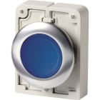 EATON INDUSTRIES - Pulsante luminoso RMQ-Titan piatto ad impulso azzurro senza scritta Anello anteriore in acciaio inossidabile M30I-FDL-B-SP.