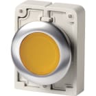 EATON INDUSTRIES - Pulsante luminoso RMQ Titan piatto ad impulso giallo senza scritta anello anteriore in acciaio inossidabile M30I FDL Y SP.