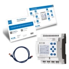 EATON INDUSTRIES - Pacchetto iniziale con Easy E4 DC 12TC1, cavo patch e licenza software easySoft. Kit Easy E4 24VDC. 197228