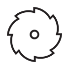 EATON INDUSTRIES - Lente per pulsante luminoso M22-XDL-W-X47 simbolo lama per sega.