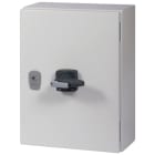 EATON INDUSTRIES - Sezionatore DMM 125A 4 poli con funzione di arresto, maniglia rotativa grigia, enclosure acciaio - DMM-125/4/SE4/P-G.