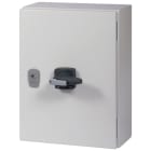EATON INDUSTRIES - Sezionatore DMM 160A 4 poli con funzione di arresto, maniglia rotativa grigia, enclosure acciaio - DMM-160/4/SE4/P-G.