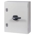 EATON INDUSTRIES - Sezionatore di potenza DMV 400A 3 poli con funzione di arresto, manopola grigia, custodia d'acciaio e foro per collegamento da 11m.