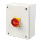 EATON INDUSTRIES - Interruttore generale T0 20 A in custodia 4 Unità costruttiva/e 8 poli Funzione di arresto d'emergenza con maniglia rotativa rossa e anello di.