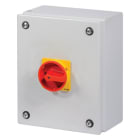 EATON INDUSTRIES - Interruttore generale T3 32A in custodia 3 Unità costruttiva/e 6 poli Funzione di arresto d'emergenza con maniglia rotativa rossa e anello di.