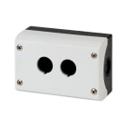 EATON INDUSTRIES - Custodia per montaggio sporgente, grigia RAL 7035, identificabile con configuratore a pulsante, 2 posizioni, ingresso cavo M22-I2-* personalizzabile.