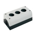 EATON INDUSTRIES - Custodia per montaggio sporgente, grigia RAL 7035, identificabile con configuratore a pulsante, 3 posizioni, ingresso cavo M22-I3-* personalizzato.