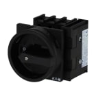 EATON INDUSTRIES - Interruttore generale P1 40A da incasso 3 poli + N funzione di arresto con maniglia rotativa e corona di blocco nere bloccabile in posizione 0 SEZ. (3P+N)X40A.