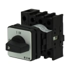 EATON INDUSTRIES - Interruttore P1-40A ON/OFF da incasso a fissaggio centrale con maniglia e piastra frontale nere SEZ.