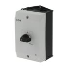 EATON INDUSTRIES - Interruttore P1-40A ON/OFF, montaggio a vista, 3 poli + N, maniglia e piastra nere, sez. potenza 40A in custo.