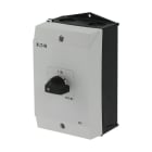 EATON INDUSTRIES - Interruttore P1-40A ON/OFF, montaggio a vista, 3 poli + N, maniglia e piastra nere, sez. potenza 40A in custo.
