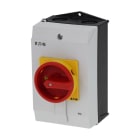 EATON INDUSTRIES - Interruttore generale P1 40 A montaggio a vista 3 poli funzione di arresto di emergenza con maniglia rotativa rossa e corona di blocco gialla SEZ POT 3P IN CUST. EMERG.