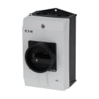 EATON INDUSTRIES - Interruttore generale P1 40 A montaggio a vista 3 poli funzione di arresto con maniglia rotativa e corona di blocco nere bloccabile in posizione P1-40/I2/SVB-SW SEZ POT 3P CUST. INT. GE