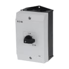 EATON INDUSTRIES - Interruttore P1-40 ON/OFF, 40 A, montaggio a vista, 3 poli, maniglia e piastra nere, prefrattura rigida, custodia SEZ POT 3P.