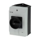 EATON INDUSTRIES - Interruttore generale P1 40A montaggio a vista 3 poli + N funzione di arresto con maniglia rotativa e corona di blocco nere bloccabile in posizione SEZ. (3P+N)X40A CUST.