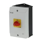 EATON INDUSTRIES - Interruttore P1-40/I2-RT, ON/OFF, 3 poli, 40A, funzione di arresto di emergenza, montaggio a vista, custodia sezionata.