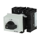 EATON INDUSTRIES - Interruttore ON/OFF P1 40A montaggio quadro distribuzione servizio 3 poli + N 1 NA 1 NC maniglia piastra frontale nere P1-40/IVS/N/HI11.