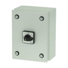 EATON INDUSTRIES - Interruttore ON/OFF P1 40A 3 poli + N montaggio a vista con maniglia e piastra frontale nere in custodia di acciaio P1-40/SE1/N.