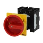 EATON INDUSTRIES - Interruttore generale P1 40A a comando rinviato 3 poli 1NA 1NC funzione di arresto di emergenza con maniglia rotativa rossa e corona di blo P1-40/V/SVB/HI11 SEZ3X40A 1NA+1NC COM.RI.