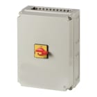 EATON INDUSTRIES - Interruttore generale T6 160A in custodia 6 Unità costruttiva/e 6 poli 1 NA 1 NC Funzione di arresto d'emergenza con maniglia rotativa rossa.