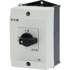 EATON INDUSTRIES - Interruttore ON/OFF, T0, 20 A, 3P, in custodia, con leva nera e targhetta frontale, 2 Unità costruttive.