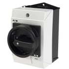 EATON INDUSTRIES - T0-1-8200 Interruttore generale 20 A in custodia 1 Unità costruttiva 1 polo Funzione di arresto con maniglia rotativa nera e corona di blocco lucchetto.