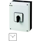 EATON INDUSTRIES - Commutatore T5 100A in custodia 4 Unità costruttiva Contatti 8 90° permanente senza posizione 0 1-2 numero progettazione 8223 T5-4-8223/I5.