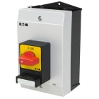 EATON INDUSTRIES - Interruttore antipanico P1 25A custodia 3 poli leva rossa targhetta frontale gialla Blocco lucchetti SVC SEZ 3X25A CUST BLOCC.