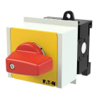 EATON INDUSTRIES - Interruttore ON/OFF, T0, 20 A, Da incasso in sistemi di distribuzione modulare, 2 Unità costruttiva/e, 3 poli + N, Funzione di arresto d'emergenza, commutatore a camme.
