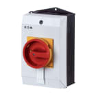 EATON INDUSTRIES - Interruttore speciale T0-1-SOND*/I1/SVB, 20 A, custodia, 1 Unità costruttiva, Funzione di arresto d'emergenza, maniglia rotativa rossa e anello di blocco.