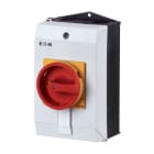 EATON INDUSTRIES - T0-4-SOND*/I1/SVB Interruttore speciale, 20 A, custodia, 4 Unità costruttiva/e, Funzione di arresto d'emergenza, maniglia rotativa rossa e anello di blocco.