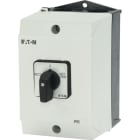 EATON INDUSTRIES - T3 Commutatore 32A in custodia, 4 Unità costruttive, Contatti: 8, 60°, permanente con posizione 0, Netz-0-Notstrom, numero progettazione 89.