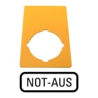 EATON INDUSTRIES - Etichetta di arresto di emergenza gialla, dimensioni 50x33 mm. 216471