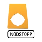 EATON INDUSTRIES - Etichetta di arresto d'emergenza gialla, dimensioni 50x33 mm, codice M22-XZK-S99.