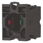 EATON INDUSTRIES - Complessivo elemento contatto con morsetti a vite e adattatore di fissaggio, 1 NA, 1 NC M22-AK11 modulo completo front.