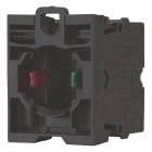 EATON INDUSTRIES - Complessivo elemento contatto con morsetti a vite e adattatore di fissaggio, 1 NA, 1 NC M22-AK11 modulo completo front.