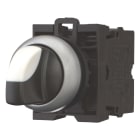 EATON INDUSTRIES - Interruttore commutazione RMQ-Titan, maniglia stabile, 3 posizioni, 2 NA, anello frontale colore zTitanz, M22-WRK3/K20 SEL. A leva completo 2NA.