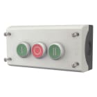 EATON INDUSTRIES - Alloggiamento Attuatore Pulsante Custodia Instabile 3 NC 3 NA Collegamento a Bullone Numero di Posizioni 3 Grigio con Iscrizione Ghiera Fron M22-I3-M1 Elem Completo in Custodia.