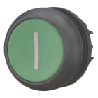 EATON INDUSTRIES - Pulsante RMQ Titan piatto ad impulso verde con dicitura Anello frontale colore nero M22S D G X1 filo ghiera.