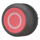 EATON INDUSTRIES - Pulsante RMQ Titan piatto stabile rosso con iscrizione anello frontale colore nero M22S DR R X0 filo ghiera.