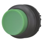 EATON INDUSTRIES - Pulsante RMQ Titan sporgente instabile verde impulso senza scritta anello frontale colore nero.