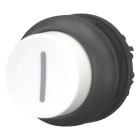 EATON INDUSTRIES - Pulsante RMQ Titan sporgente instabile bianco con iscrizione anello frontale colore nero M22S DH W X1 puls sporgente.