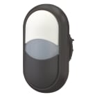 EATON INDUSTRIES - Pulsante doppio RMQ-Titan, Attuatori e spie non a filo ad impulso, Lenti bianche, bianco nero senza scritta Ghiera frontale colore nero M22S-DDL-WS PULS DOPPIO LUM.