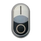 EATON INDUSTRIES - RMQ Titan Pulsante Doppio con Lenti Bianche e Iscrizione Nero Instabile Attuatori Spie Non a Filo.