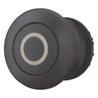EATON INDUSTRIES - Pulsante fungo RMQ-Titan ad impulso nero con dicitura Ghiera frontale colore nero M22S-DP-S-X0 simbolo impulso nero.