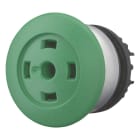 EATON INDUSTRIES - Pulsante fungo RMQ-Titan ad impulso verde senza capsula ghiera frontale colore titanio M22-DP-G-X.