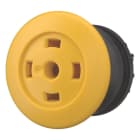 EATON INDUSTRIES - Pulsante fungo RMQ-Titan ad impulso giallo senza capsula Ghiera frontale nero M22S-DP-Y-X IMP. GIA.