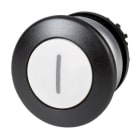 EATON INDUSTRIES - Pulsante fungo RMQ-Titan permanente nero bianco con dicitura Anello frontale colore titanio M22-DRP-W-X1 con simb. perm.